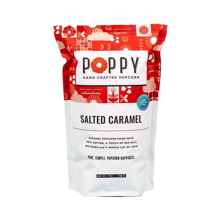 Open bag of white cheddar popcorn with dill vinegar seasoning.