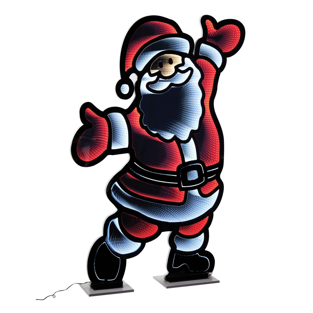 70-inch acrylic Santa infinity light with warm glow