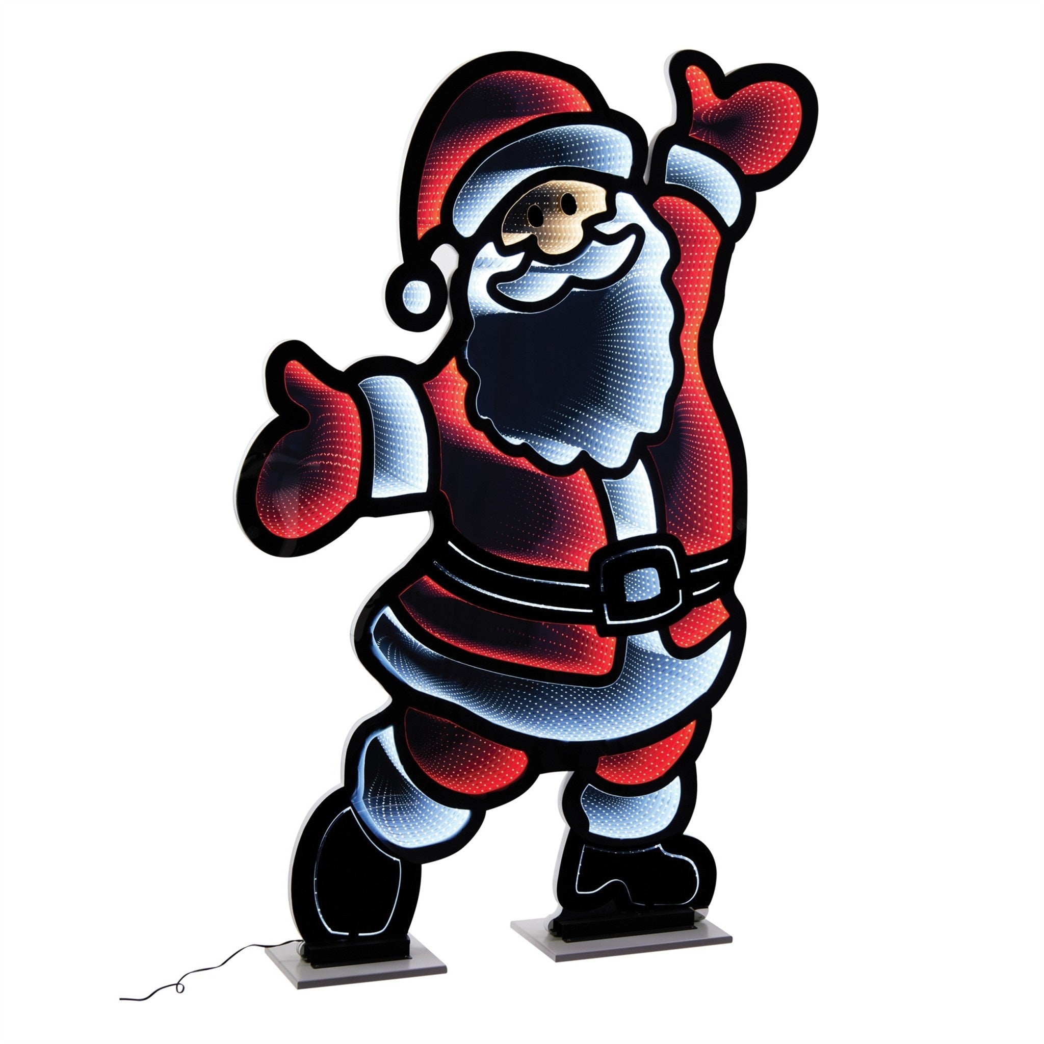 70-inch acrylic Santa infinity light with warm glow