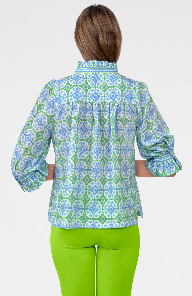 Jane Ruffleneck Tunic Smell the Roses