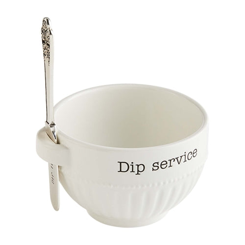 Dolomite bowl set featuring a dip shape with 3-inch depth.
