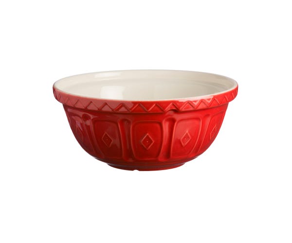 Color Mix S12 mixing bowl in a vibrant multicolor pattern with an oval silhouette and smooth rim.