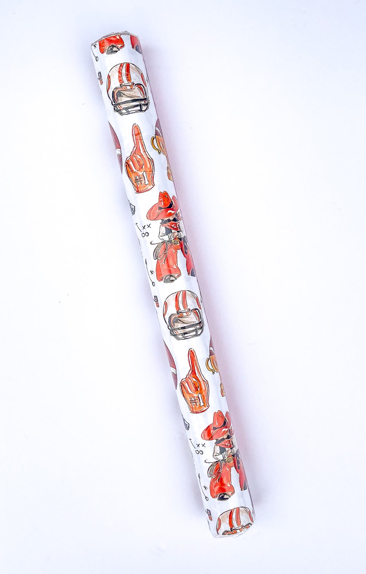White paper table runner with a continuous roll design.