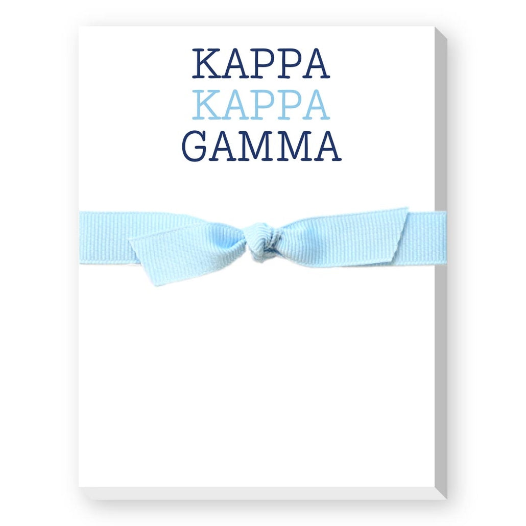 Sorority Colors Greek Mini Notepad featuring a small rectangular shape with sorority-themed design details.