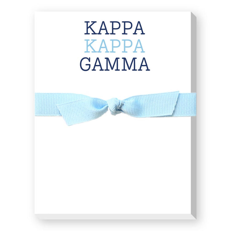 Sorority Colors Greek Mini Notepad featuring a small rectangular shape with sorority-themed design details.