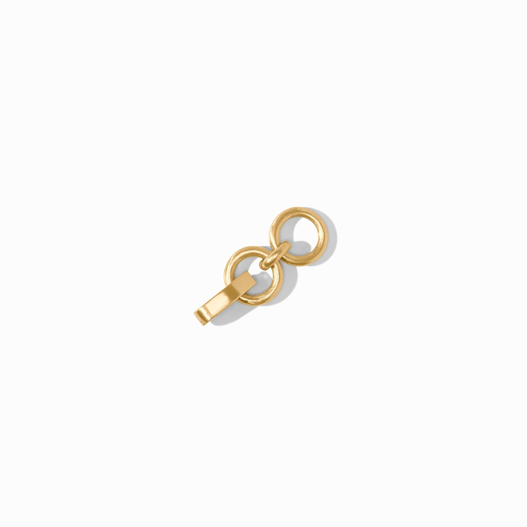 Smooth Link Extender in 24K gold plate featuring three interlocking circular and rectangular links.