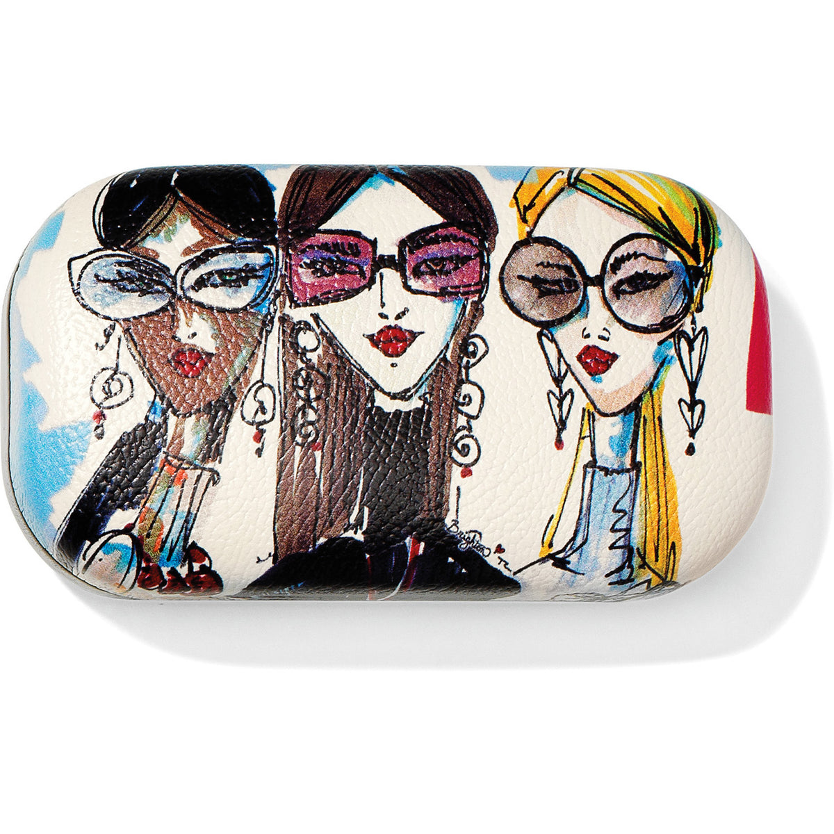 Multi Uptown Girls Mini Box in black polyurethane with a frame top closure.