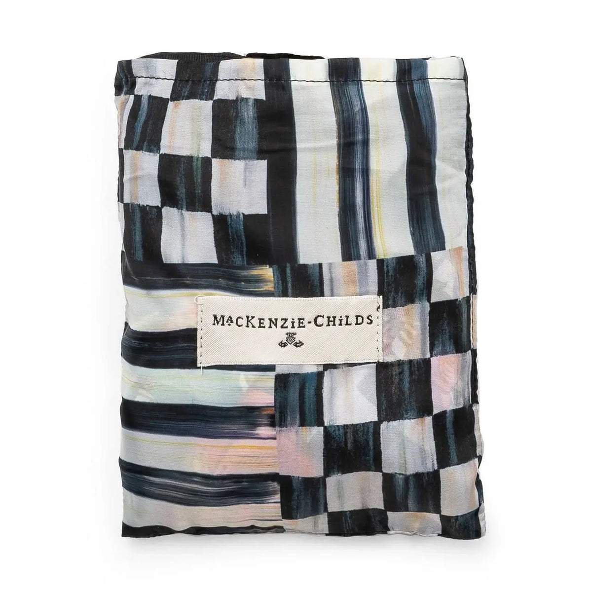 Courtly Flower Market To Go Tote in signature check pattern made of polyester with a foldable design.