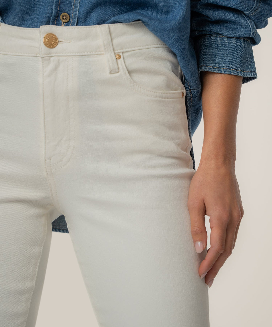 Kelsey High Rise Ankle Flare With Raw Hem