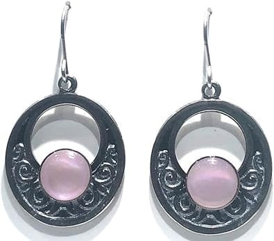 Silver loop earrings with a central clear stone accent