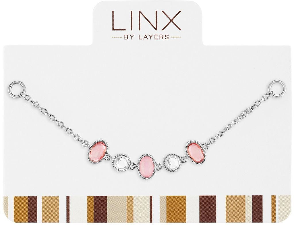 Silver Multi Pink Oval LINX Add-on