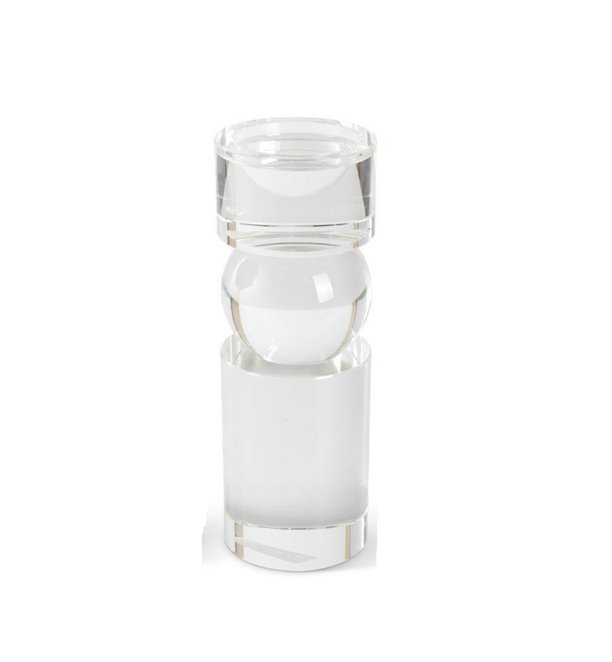 Single Ball Glass Pillar Candleholders