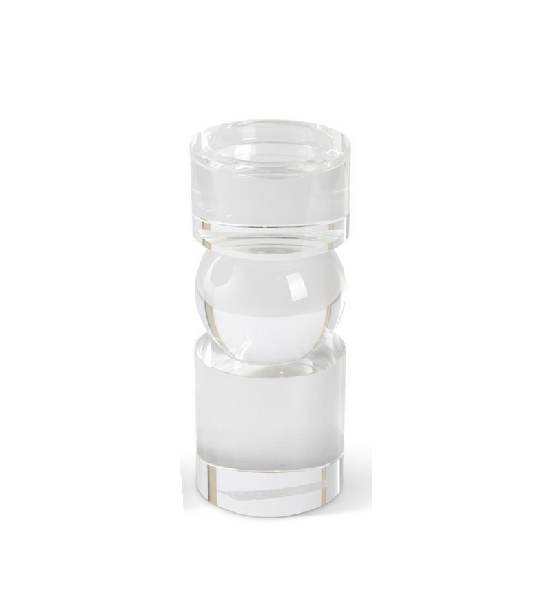 Single Ball Glass Pillar Candleholders