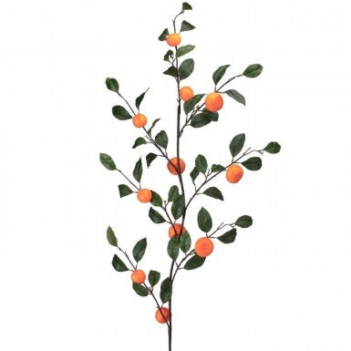 Orange and green floral garland measuring 48 inches in length.