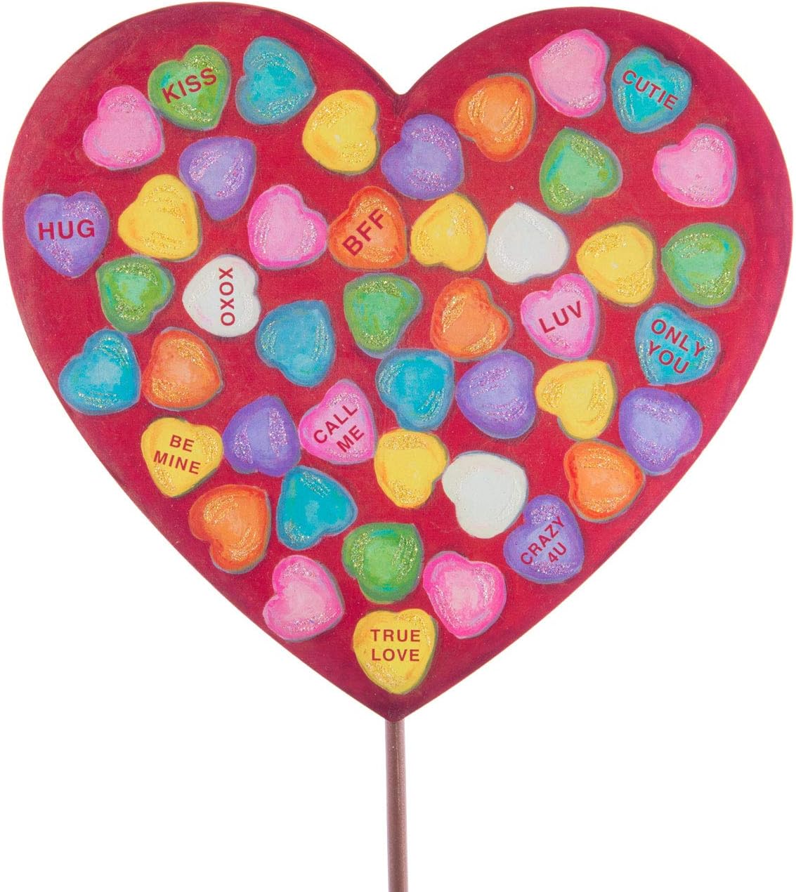 Medium Talking Heart of Hearts wall decor with a heart-shaped silhouette in red material.