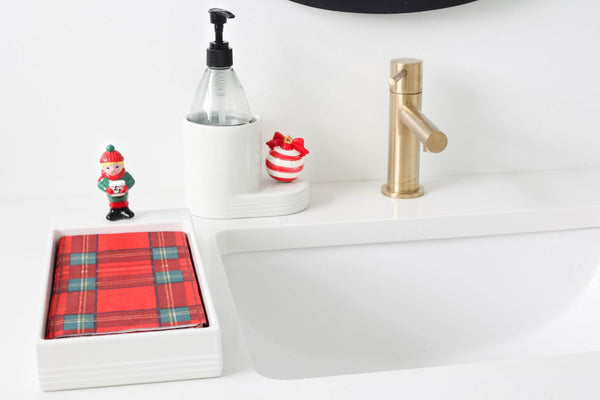 Guest Towel Holder - Pinstripes