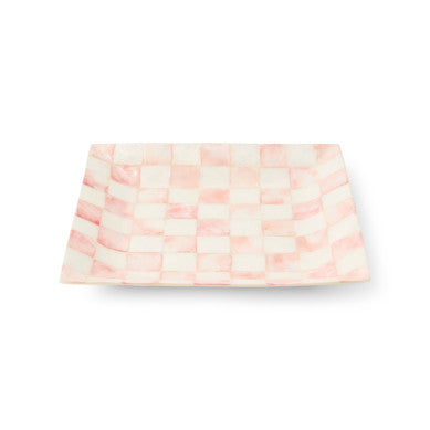 Square Capiz catchall tray with a natural shell texture.