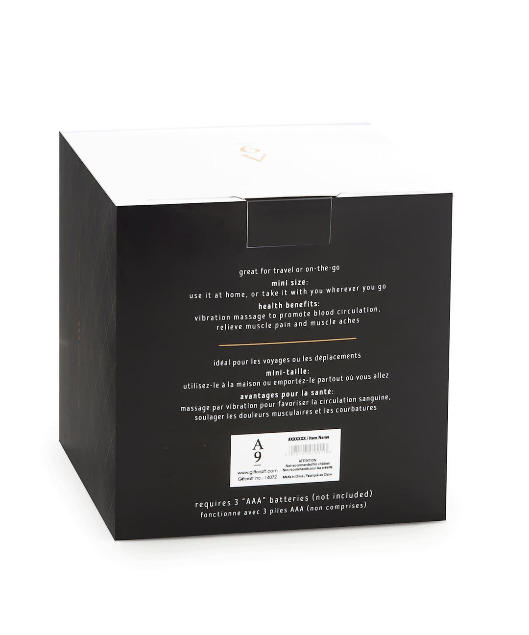 Sleek Black Men's Mini Body Massager