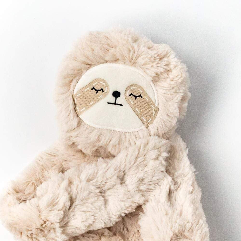 Sloth plush toy with two board books titled Sloth's Daily Plan and Sloth Starts to Slumber