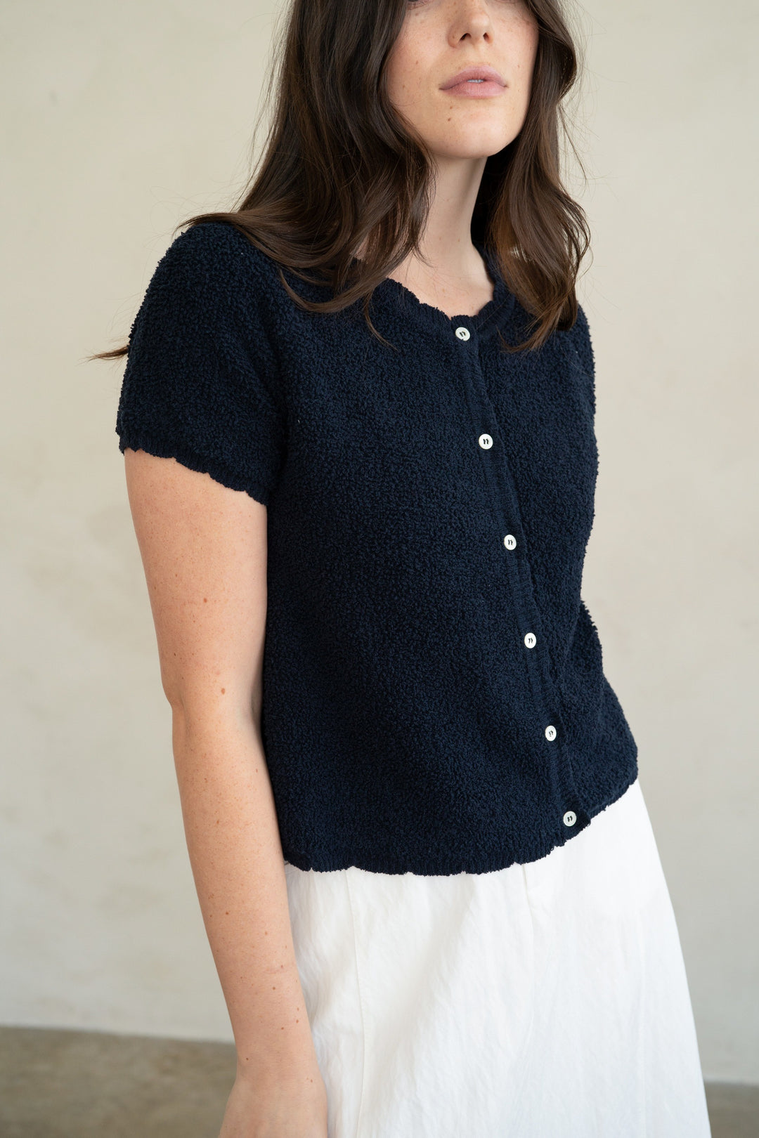 Amelia Soft Form Textured Knit Cardigan