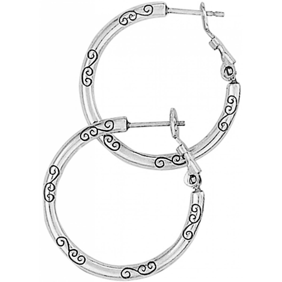 Small gold-plated hoop earrings with a charm detail