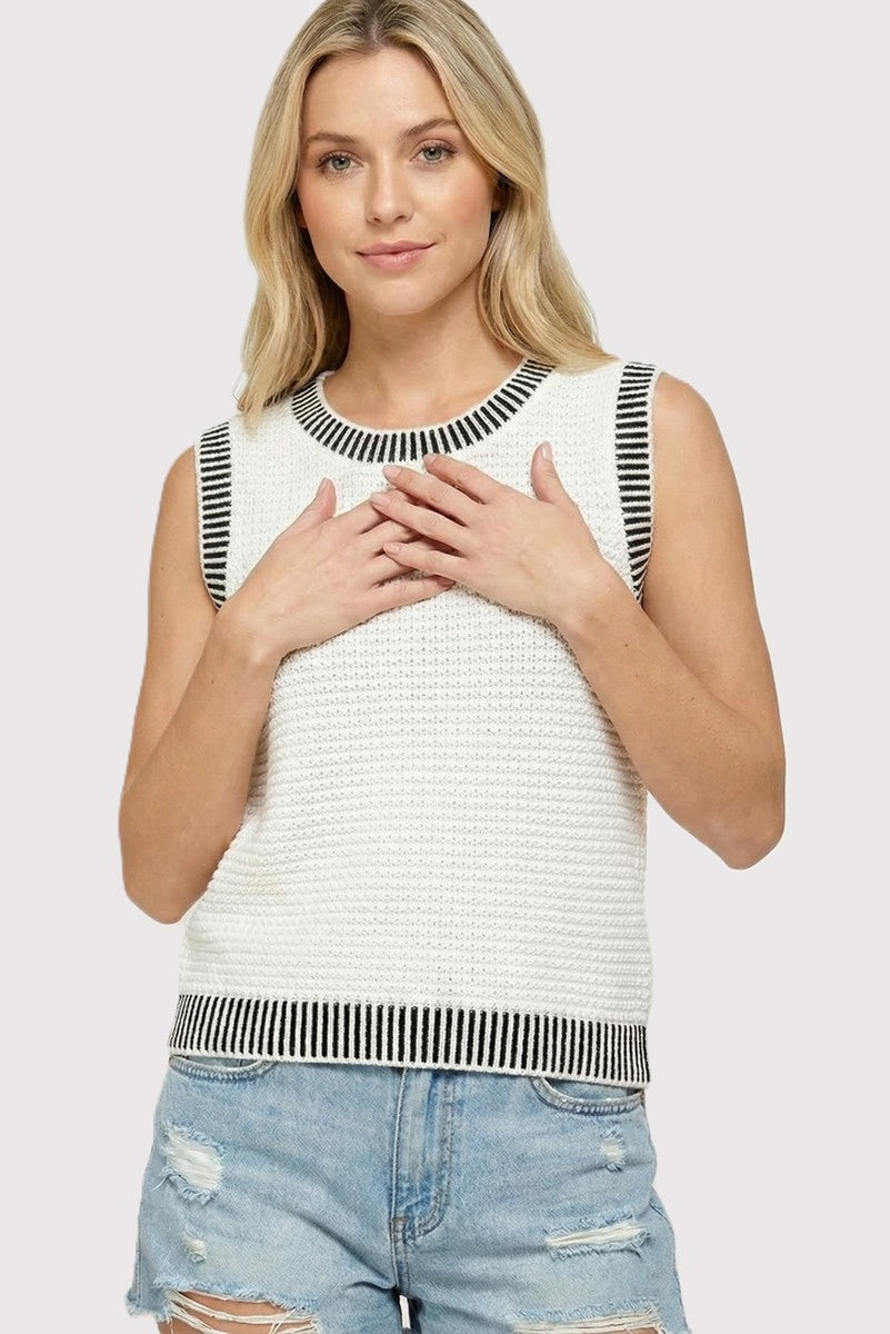 Hallie Waffle Textured Sweater