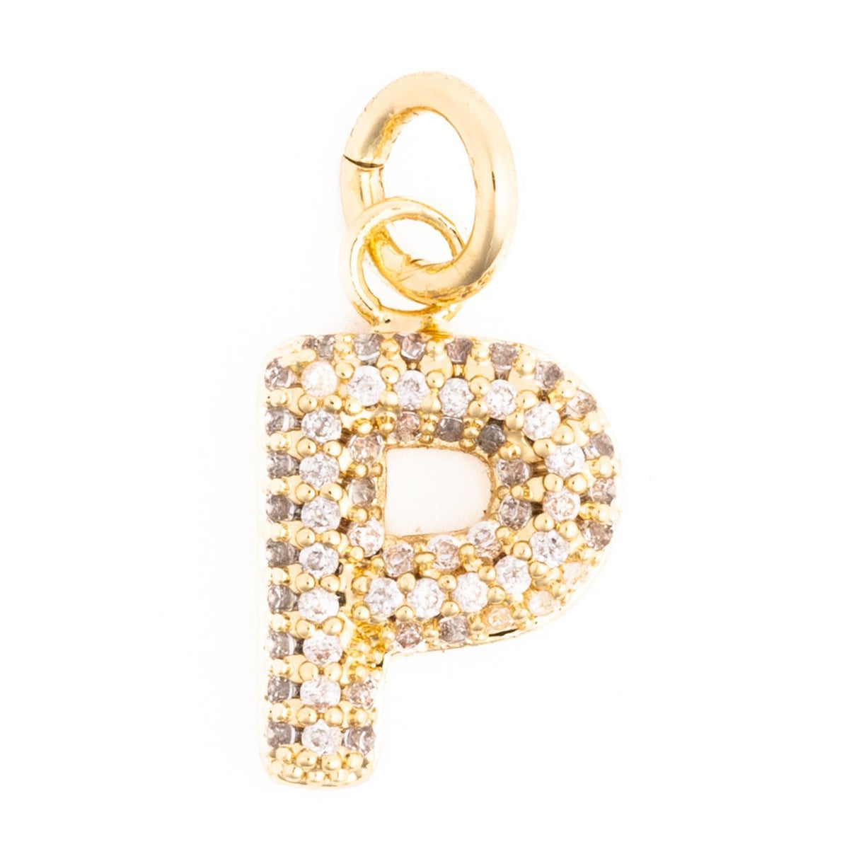 Gold initial charm necklace featuring a 'C' pendant on a delicate chain.