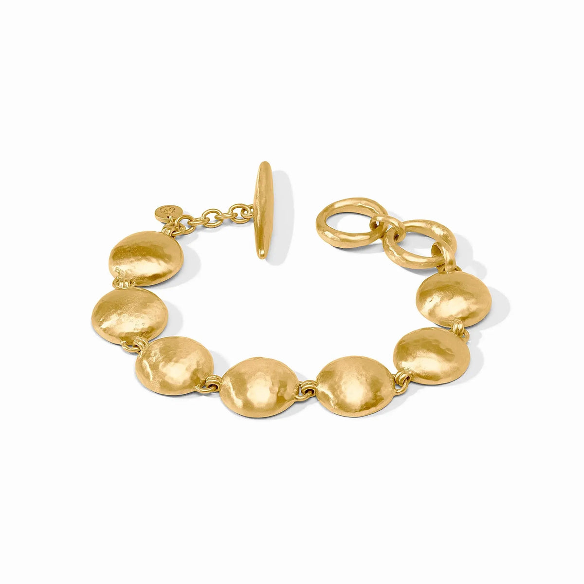 Adjustable Solara bracelet in gold with a sleek toggle clasp.