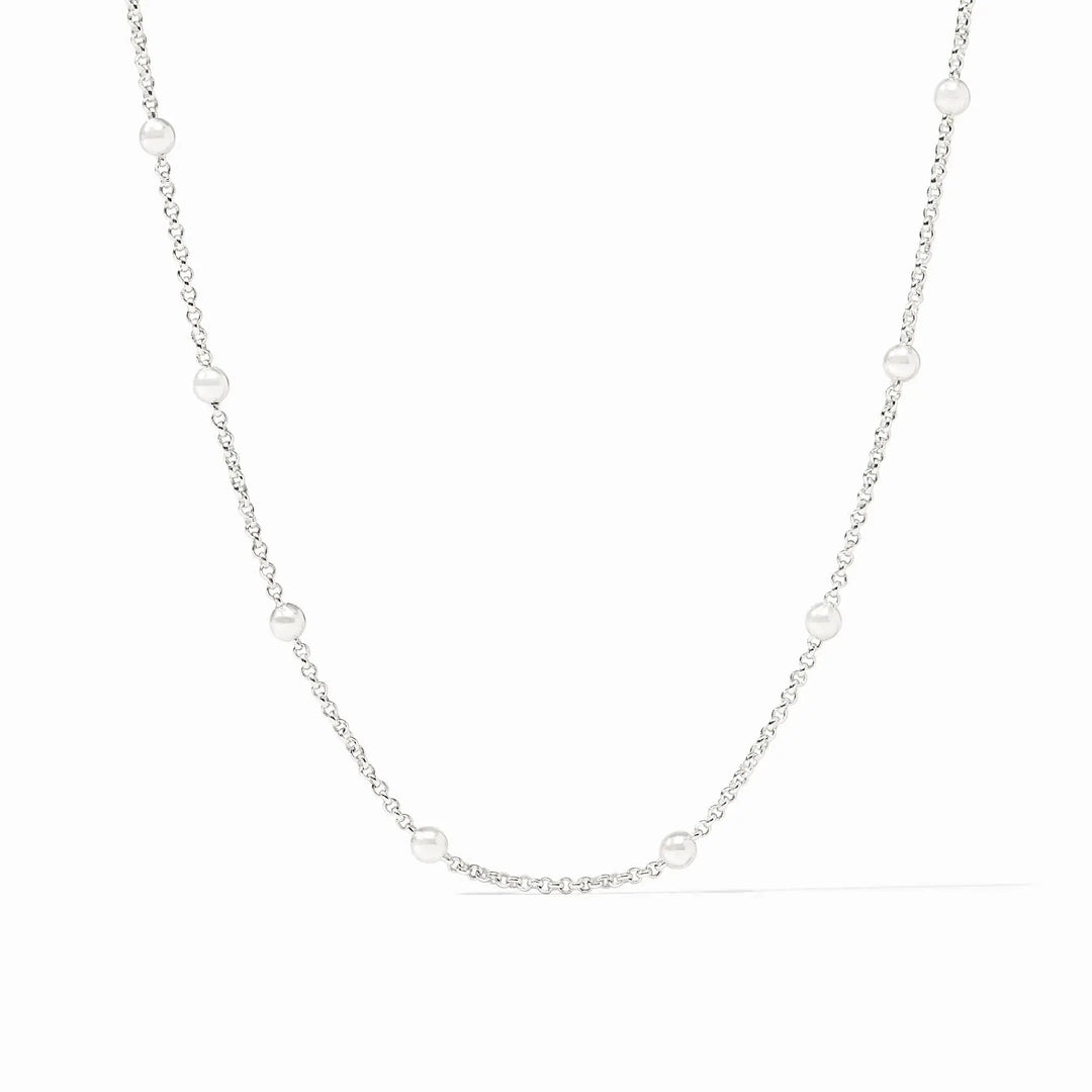Solara Delicate Station Necklace Silver