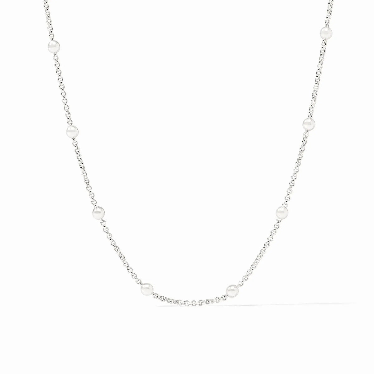 Silver Solara Delicate Station necklace with lobster clasp