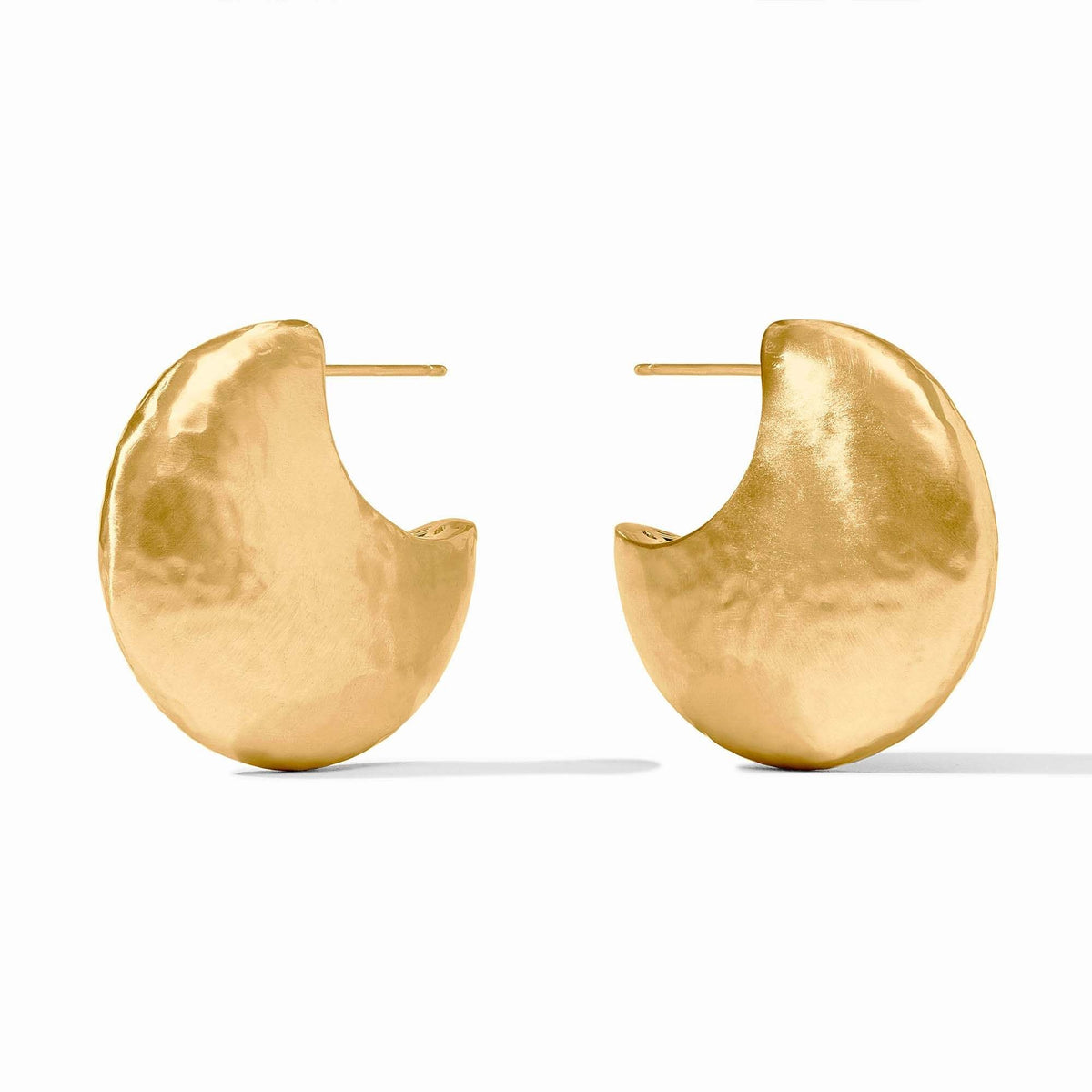 Medium gold hoop earring with a sleek circular silhouette.