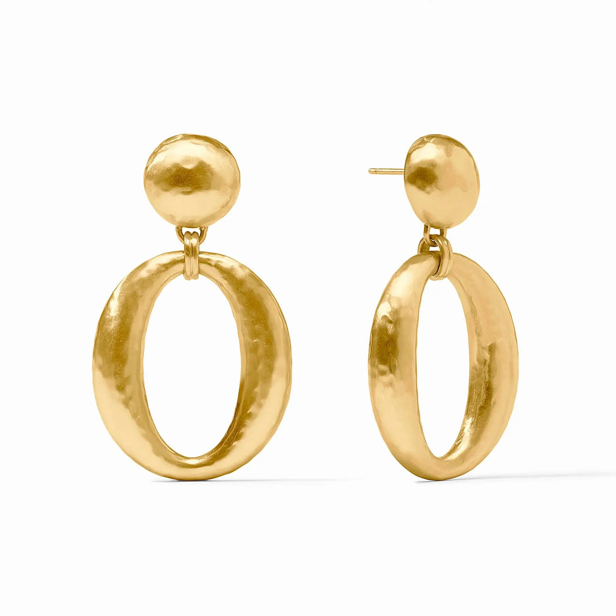 Gold-plated Solara Orbit statement earring with circular orbit design