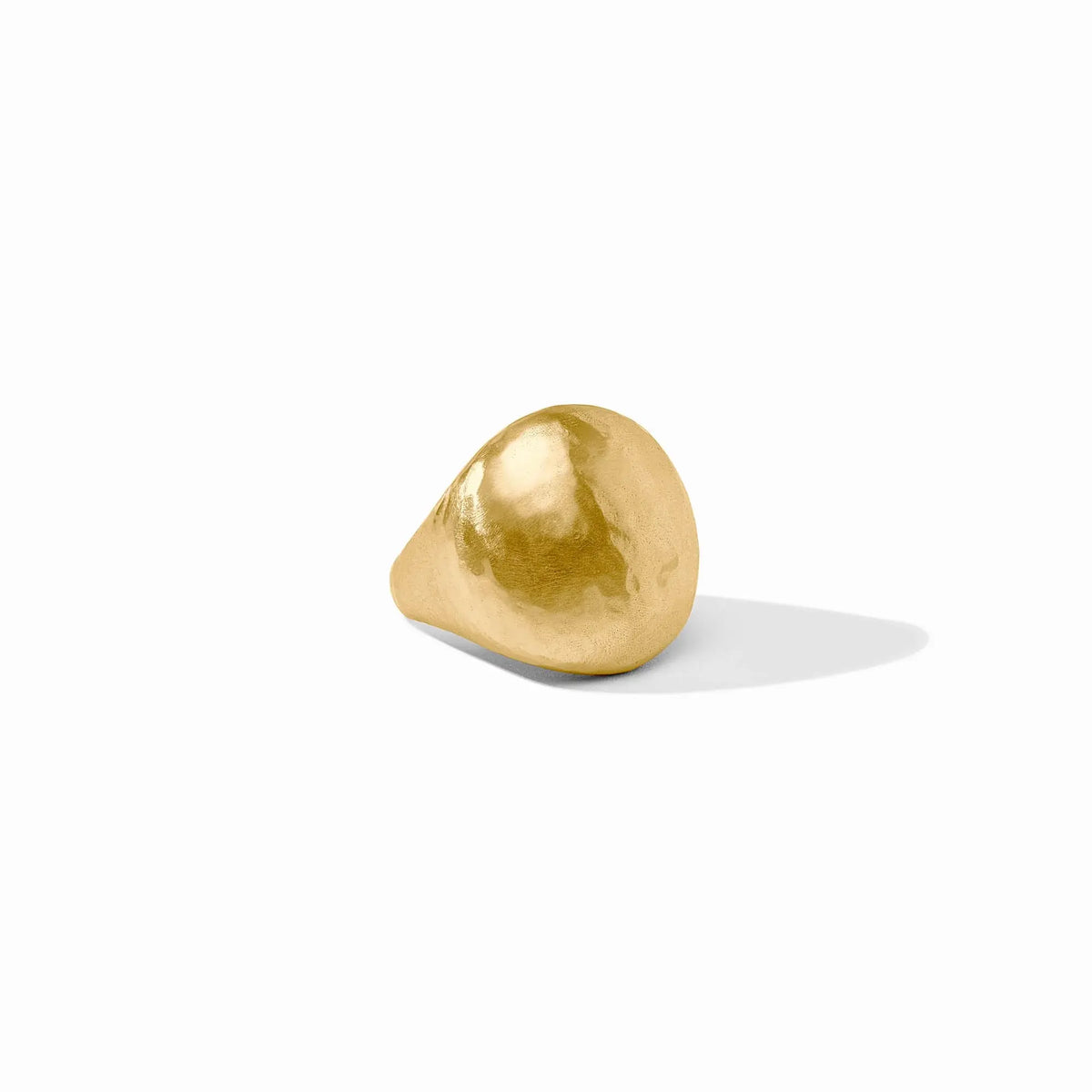 Gold Solara ring with sleek stackable band and subtle sparkle