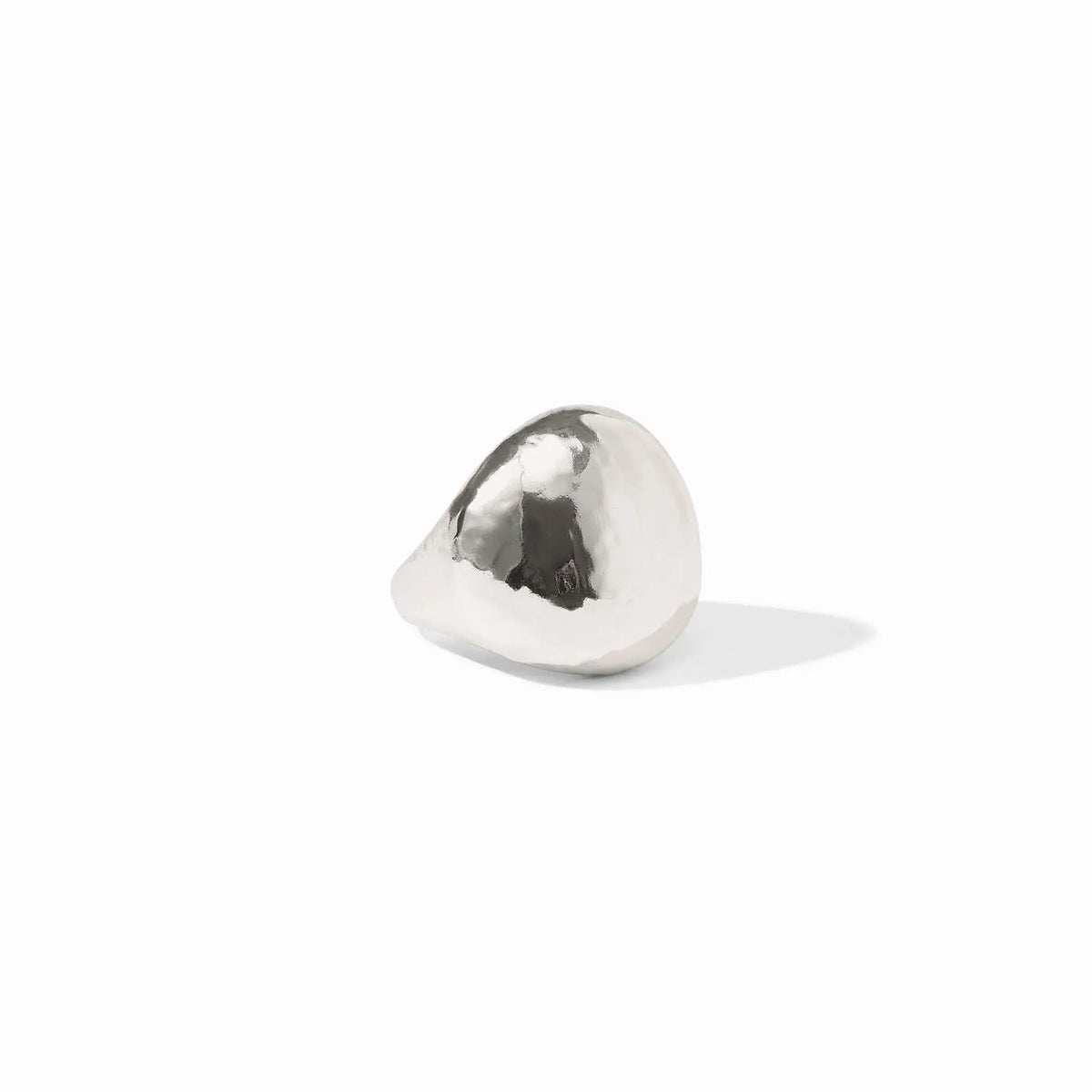 Silver Solara ring with a sleek, stackable band featuring subtle sparkle.