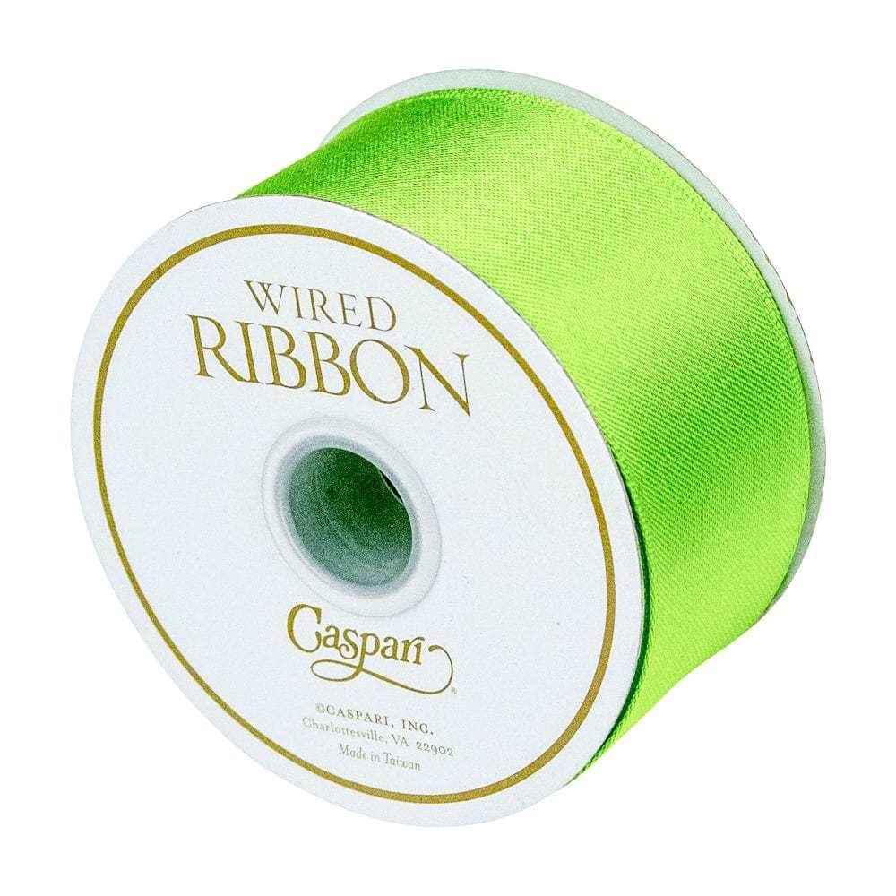 Solid Satin Wired Citron Ribbon