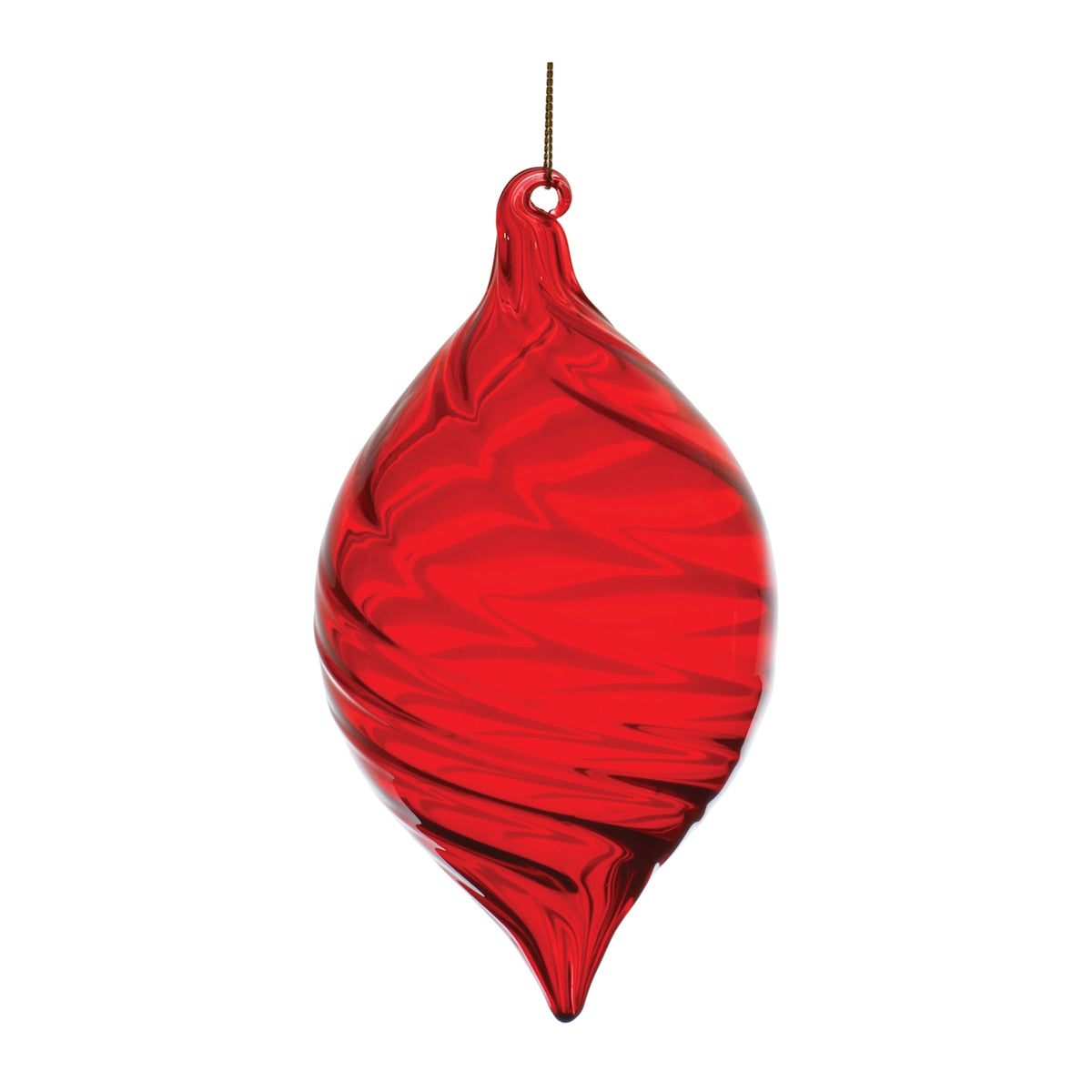 Spiral Pattern Glass Ornament - Sold Individually