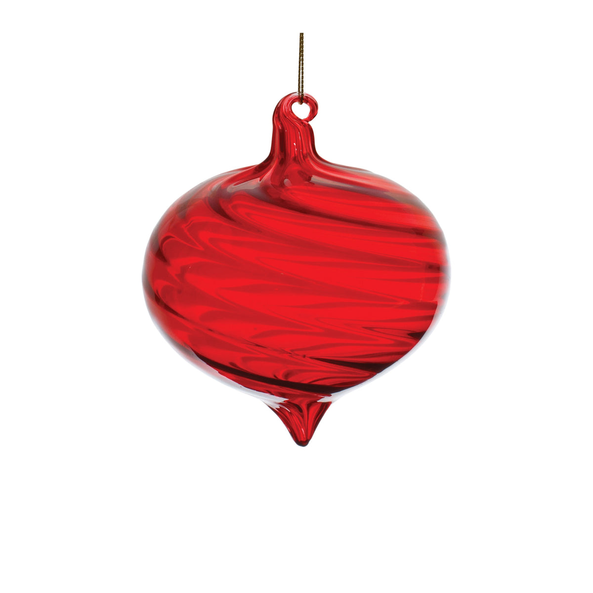 Spiral Pattern Glass Ornament - Sold Individually