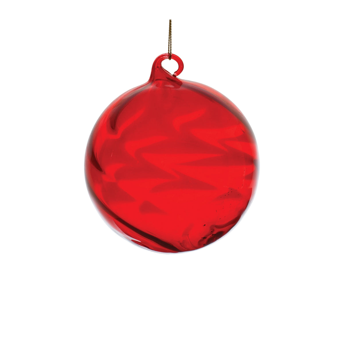 Spiral Pattern Glass Ornament - Sold Individually