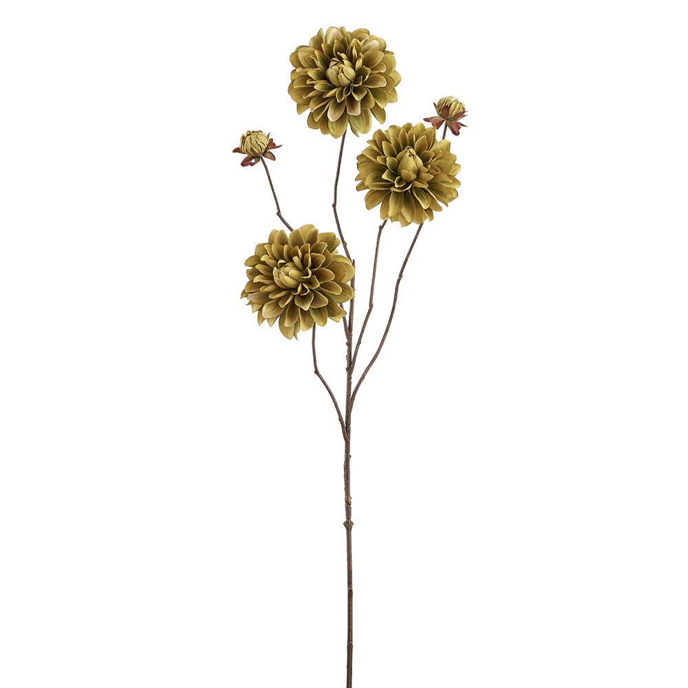 35-inch Dahlia Spray artificial flower arrangement in fabric with wire support.