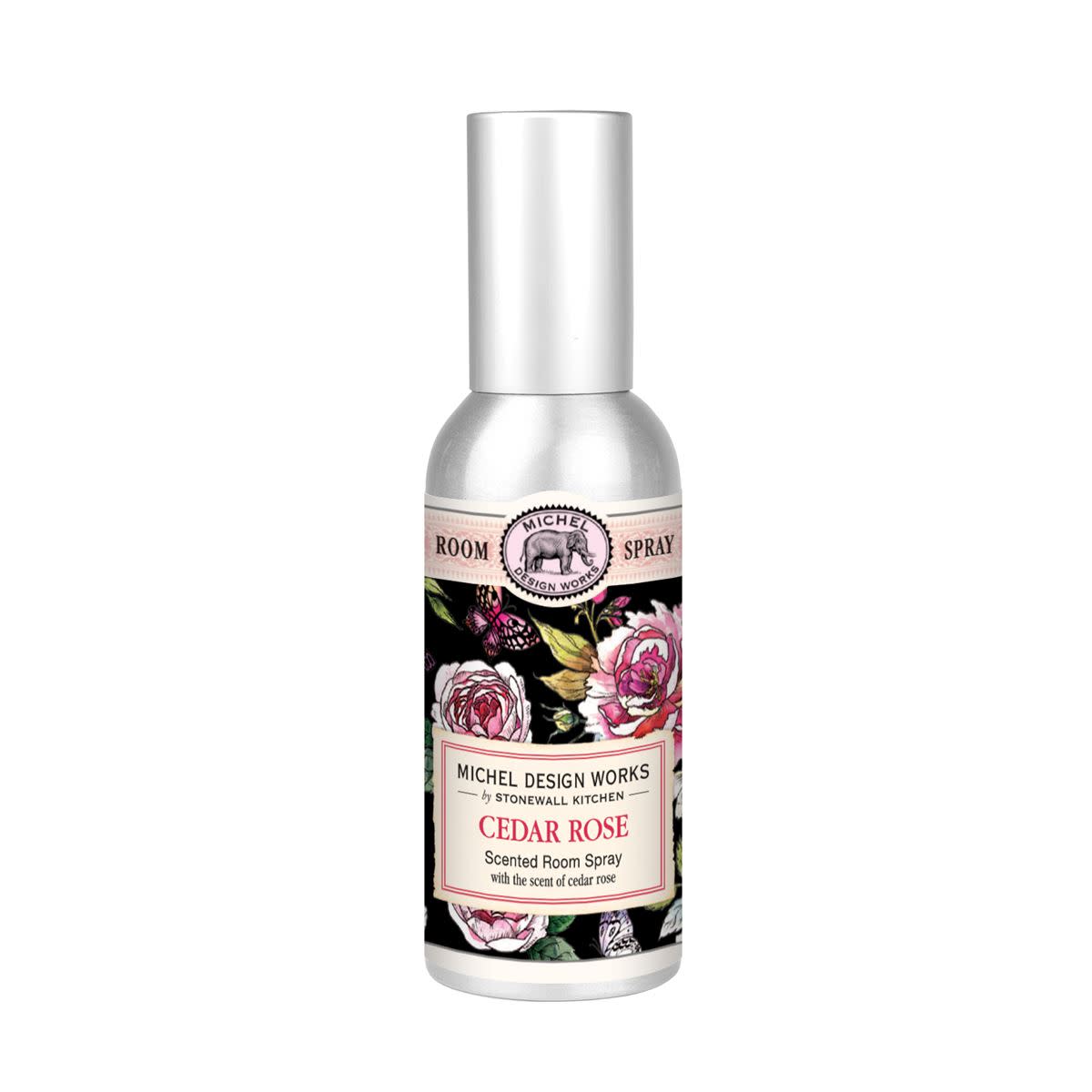 3.4 fl oz room spray bottle with clear liquid inside