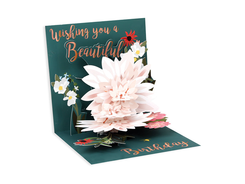 White envelope with Summer Treasures Card featuring gold foil finish.