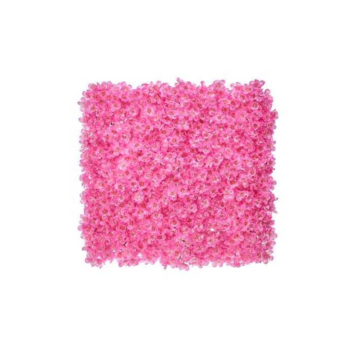 Square cherry blossom mat with pink floral pattern on neutral background