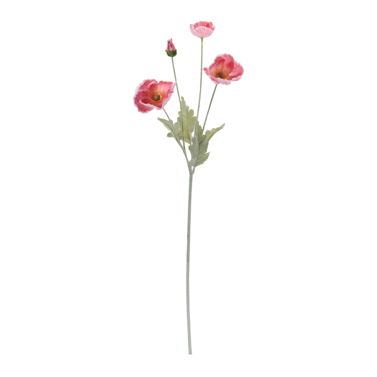 Poppy Spray fabric wall hanging featuring a tall vertical silhouette with red poppies on a dark background.