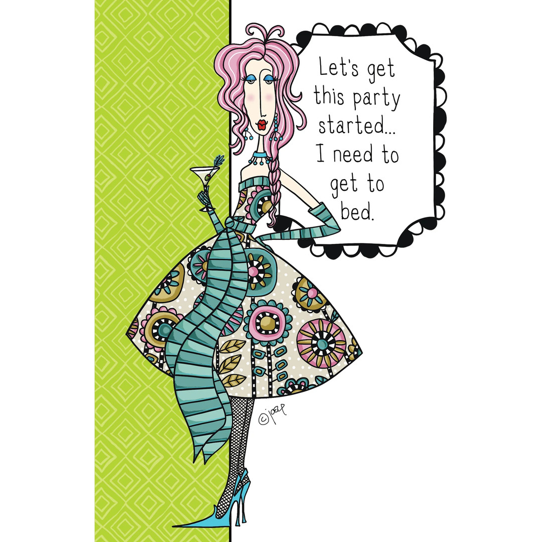 Dolly Birthday Card - Go To Bed