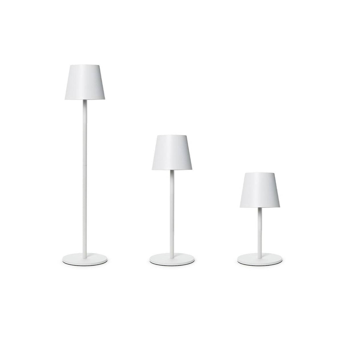 Adjustable cordless LED table lamp with interchangeable poles in a gift box