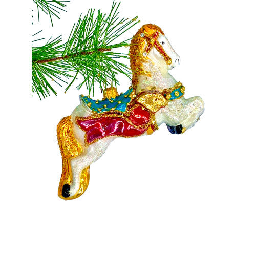 Round Rider 6-inch round ornament with a smooth finish.