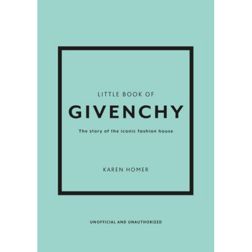 Hardcover book titled Little Book of Givenchy featuring elegant fashion illustrations on the cover.