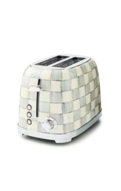 Sterling check-pattern stainless steel two-slice toaster with vertical slots.