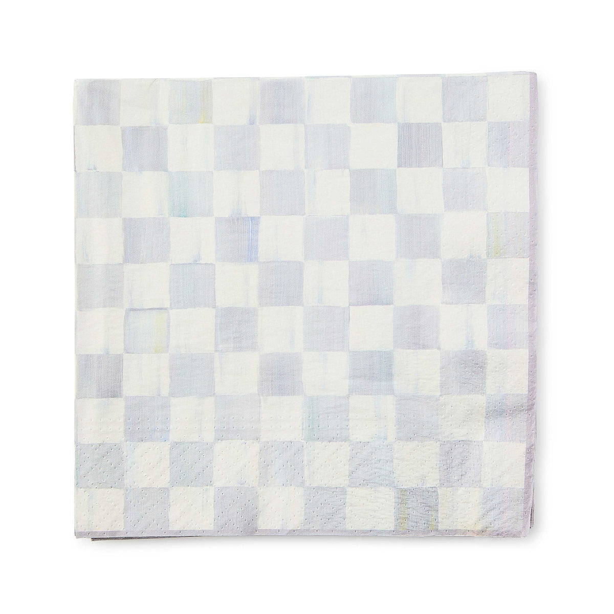 Sterling check paper napkins in white with black grid pattern