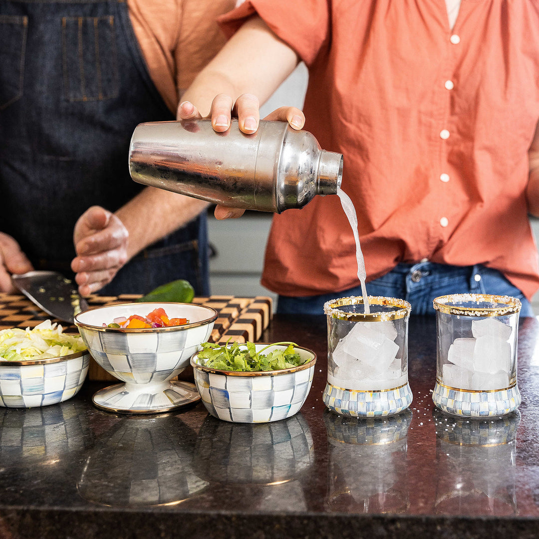 Sterling Check Ice Cream Dish